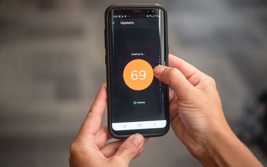 ecobee smartthermostat with voice control - the companion mobile app offers you almost as much functionality as...