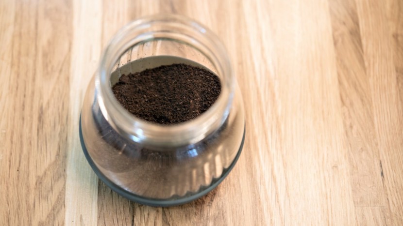 hario skerton ceramic coffee mill - the grind container, we just wish it was made of something more...