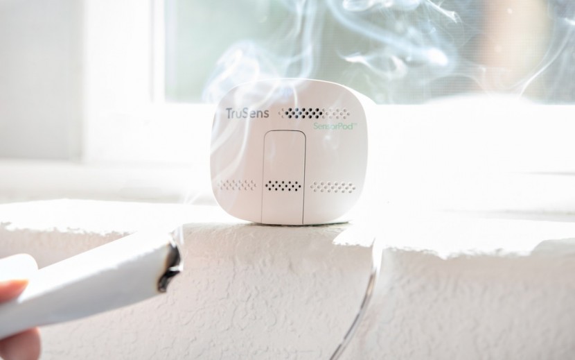 trusens z-2000 - bathing the trusens&#039; remote air quality monitor in smoke.