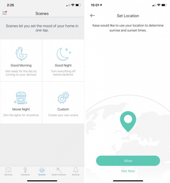 smart plug - tp-link makes it easy to set schedules based on the local sunrise/set.