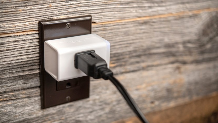 smart plug - a plug with the outlet on the front (like the tp-link kasa lite...