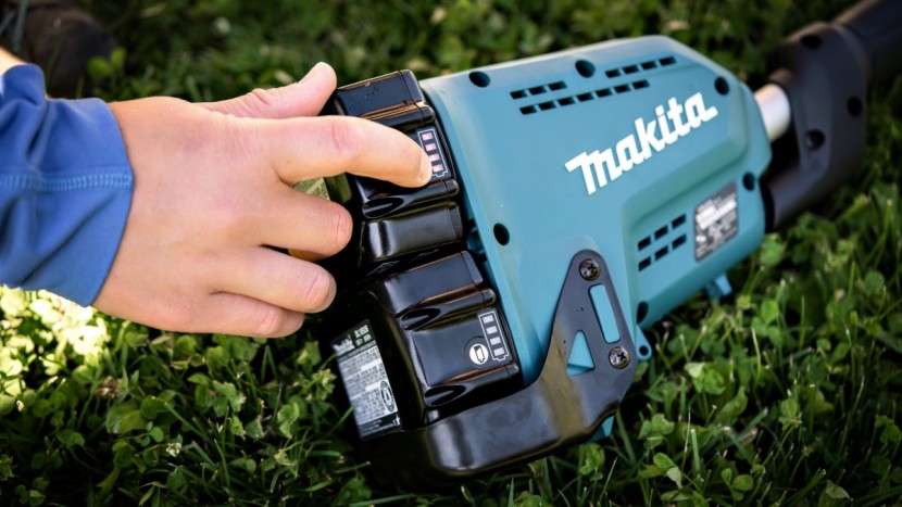 string trimmer - single battery, dual battery, run time, charge time, and charge...