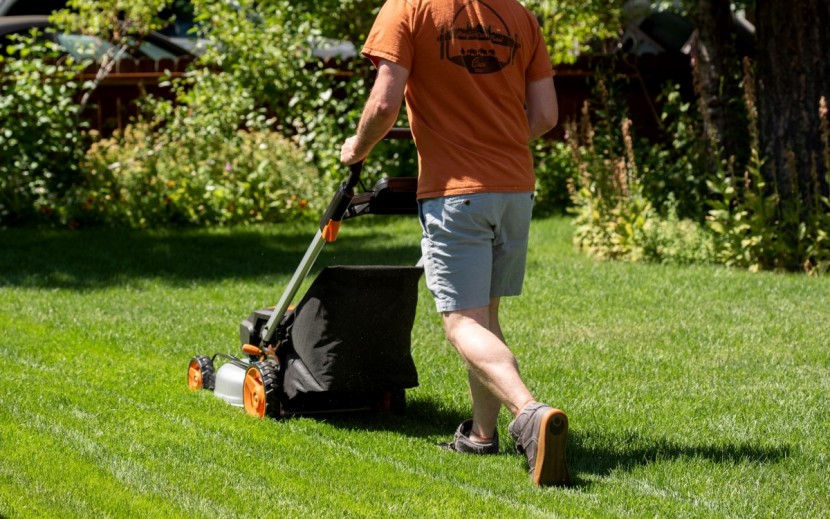 worx wg774 - the worx's medium-width cutting deck requires additional passes to...