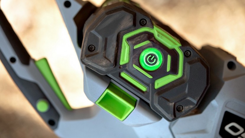 ego power+ cs1400 - the ego battery compartment is on the bottom of the saw which we...