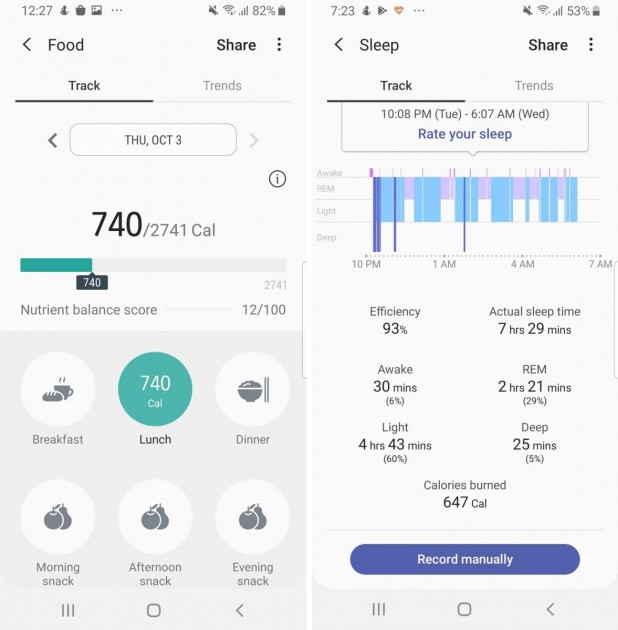 samsung galaxy fit - the integrated calorie tracker is a handy way to help stick with a...