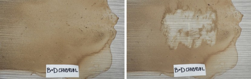 black+decker chv1410l - the chv1410 struggled with stuck-on messes.