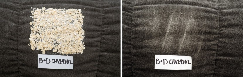 black+decker chv1410l - some of the finer dust from the oats eluded the chv1410.