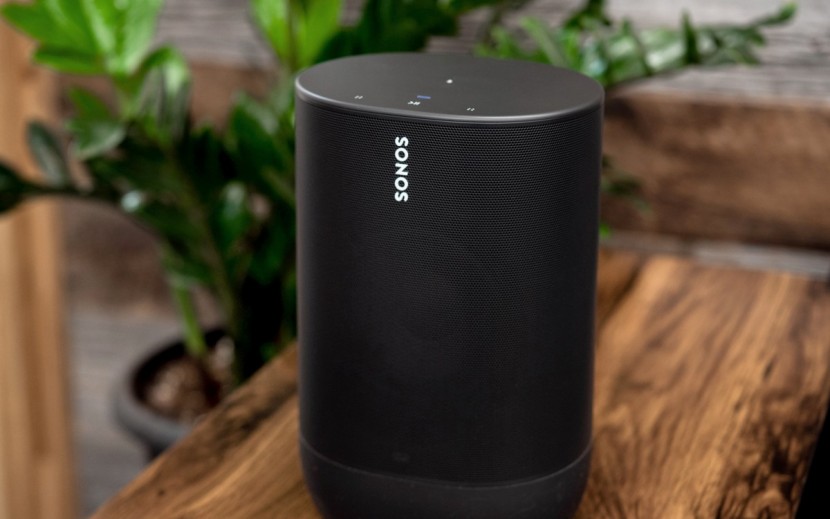 wireless speaker - the sonos move has google home and alexa capabilities built-in.