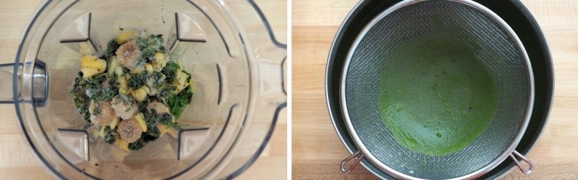 vitamix a2500 ascent series - the green smoothie blended with the vitamix a2500 poured...