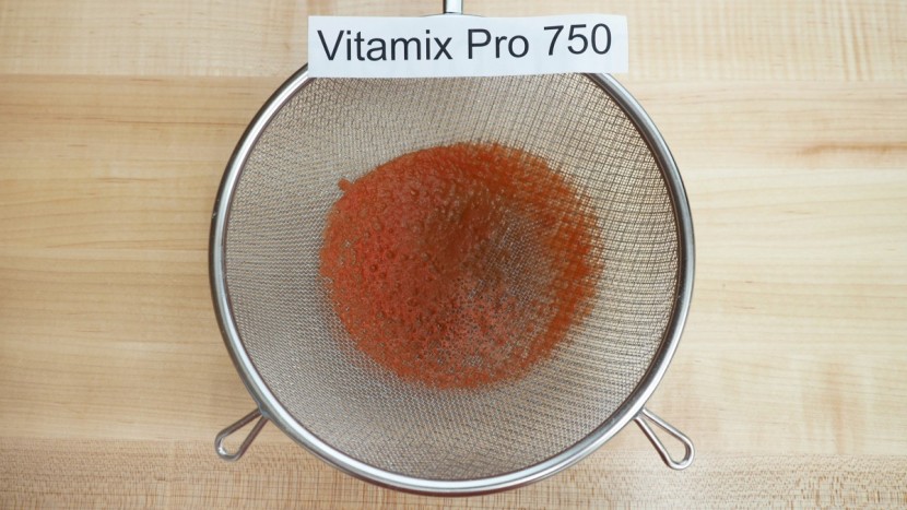 vitamix pro 750 - there isn't much this sieve could do with this well blended tomato...