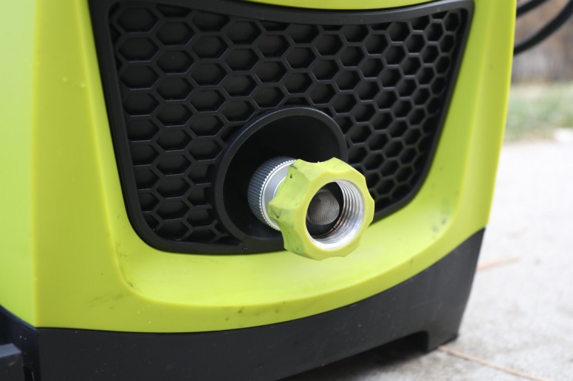 pressure washer - both sunjoe products have easy access inlets front and center.