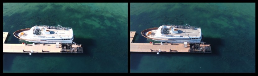 dji mavic mini - the mini tends to overexpose bright areas of an image (left)...