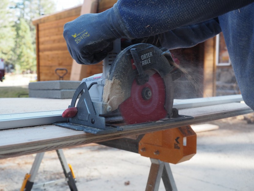 cordless circular saw - we made one rip after another off a 3/4&quot; sheet of plywood until the...