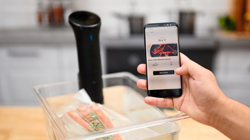 sous vide - the precision cooker nano 3.0 by anova can be controlled remotely...