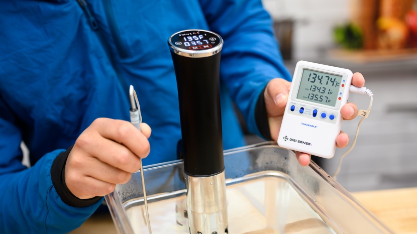 instant pot accu slim immersion circulator - we were impressed with how well this sous vide maintained a...