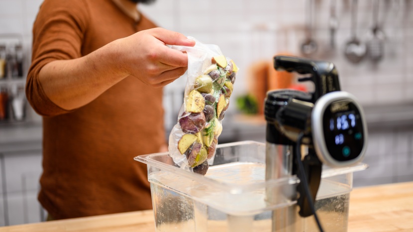 wancle thermal immersion circulator - most of the work with these machines is in the food preparation phase.