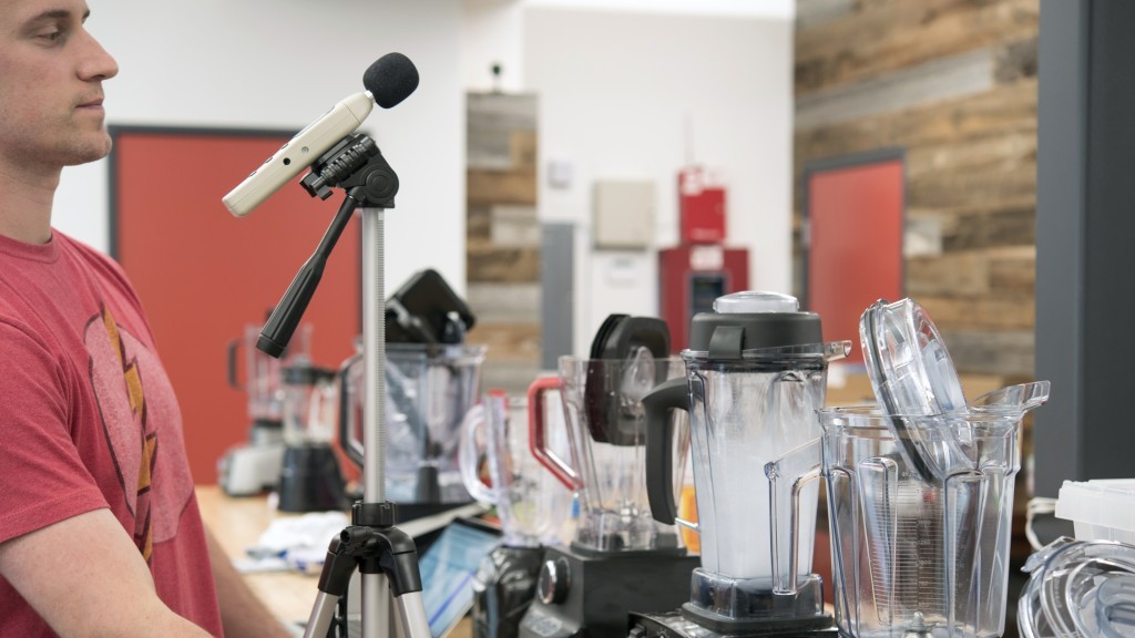 using an spl meter to record how loud each blender is in decibels.