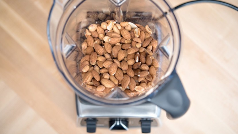 the vitamix pro 750's powerful motor easily churned these nuts into...
