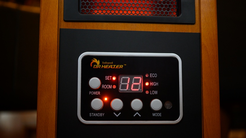 space heater - the digital user interface on the dr. infrared is easy to read from...