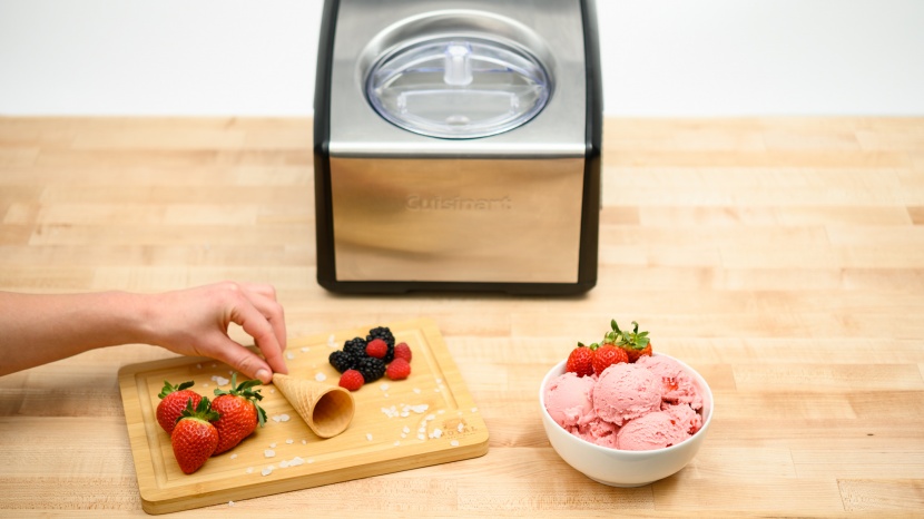ice cream maker - this appliance can usually churn much stiffer frozen confections...