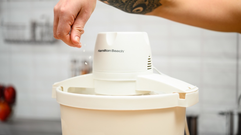 ice cream maker - it&#039;s easy for the mess to get out of hand with rock salt and ice...