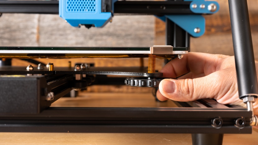 creality 3d cr-10 v2 - we liked that this machine has large leveling knobs that make it...