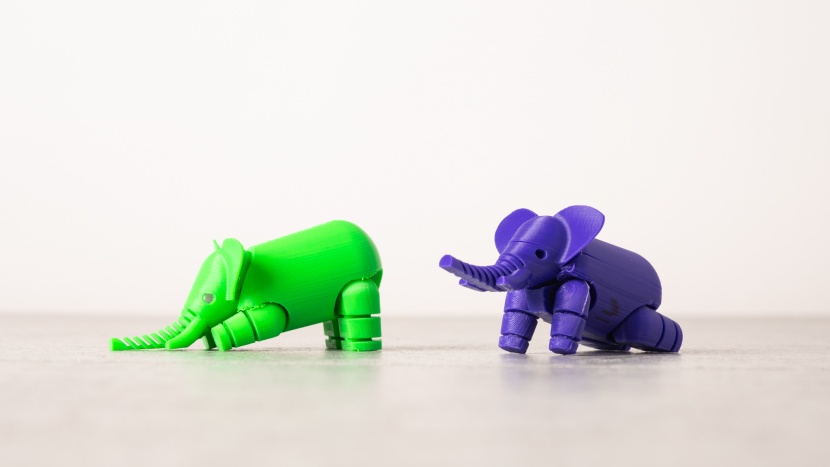 creality 3d cr-10 v2 - these elephants articulated freely but there was some significant...