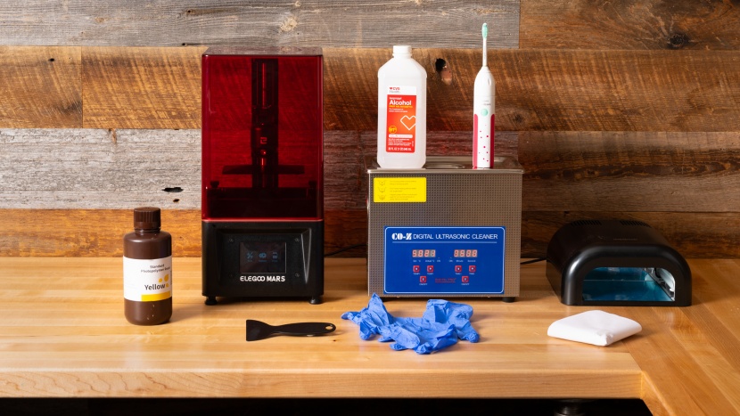 elegoo mars - resin 3d printers require a non-trivial amount of additional tools...