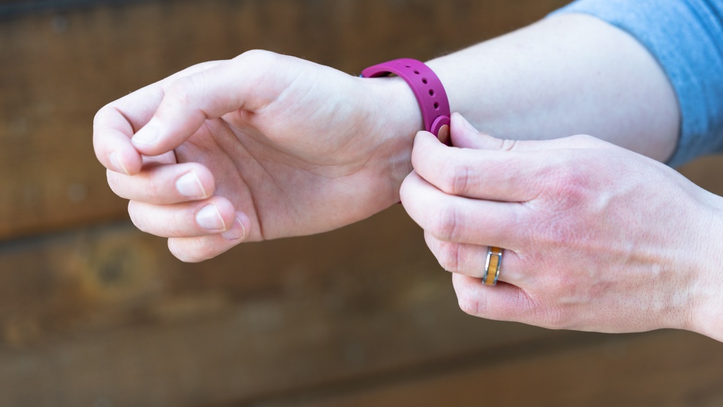 fitbit inspire - it can be a little finicky to take this tracker on and off.