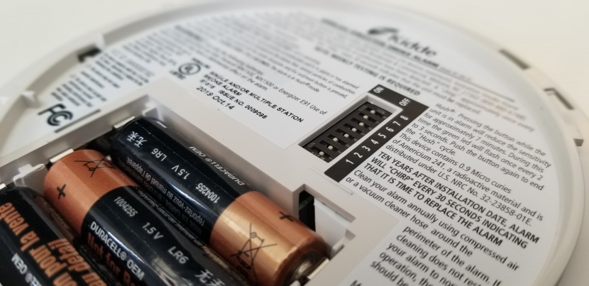 smoke detector - it only takes a second or two to get this alarm ready to link to...