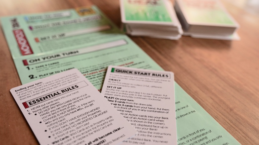 card game - monopoly deal has a learning curve the first time you play, but the...