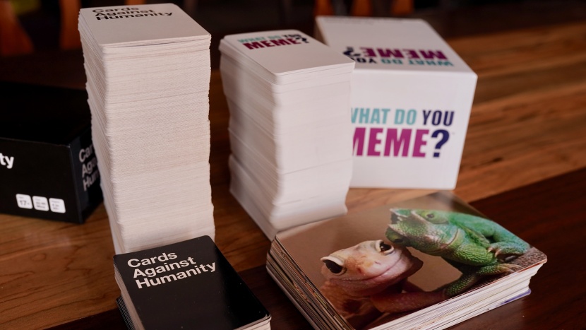 card game - both of these games rely on the initial shock provided on each...