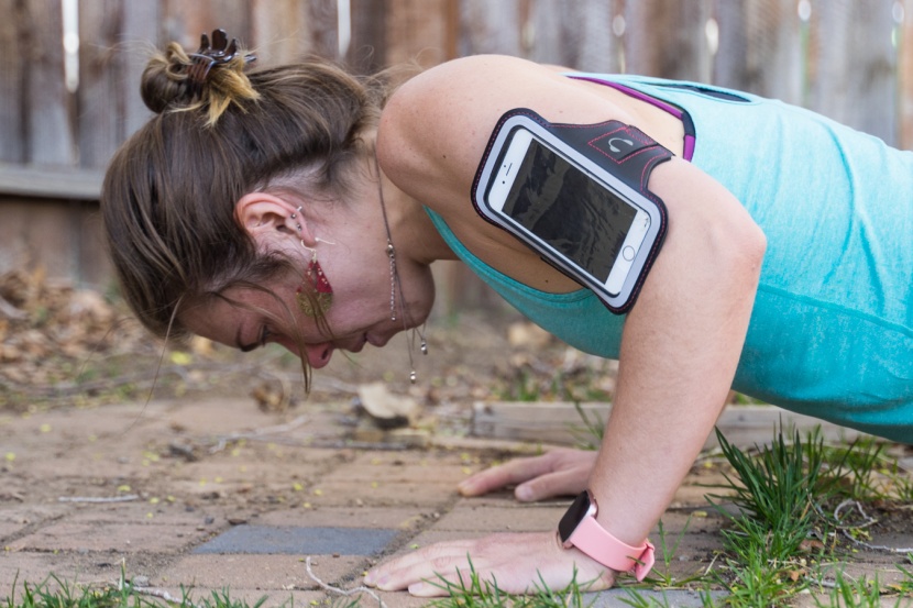 smartphone armband - larger armbands can interfere with certain exercises and stretching...