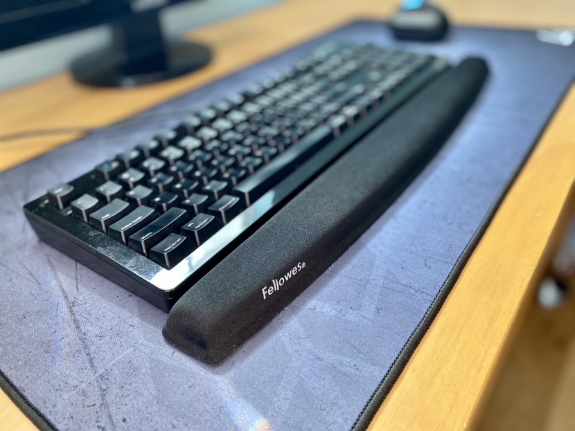 wrist rest - the fellowes keyboard rest is a little longer than a standard...