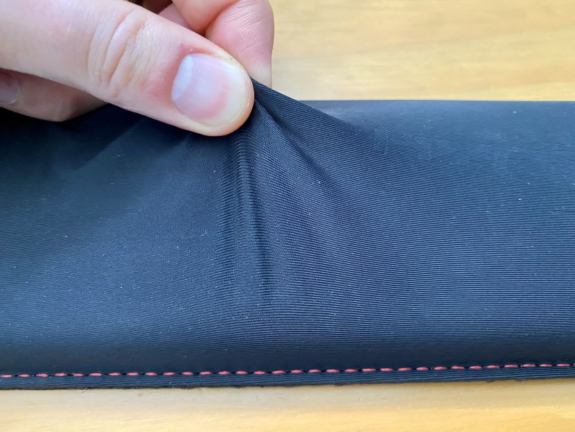 wrist rest - the fabric covering on the hyperx keyboard rest is very stretchy.