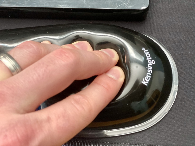 wrist rest - the kensington duo gel is a lot of fun to play with.