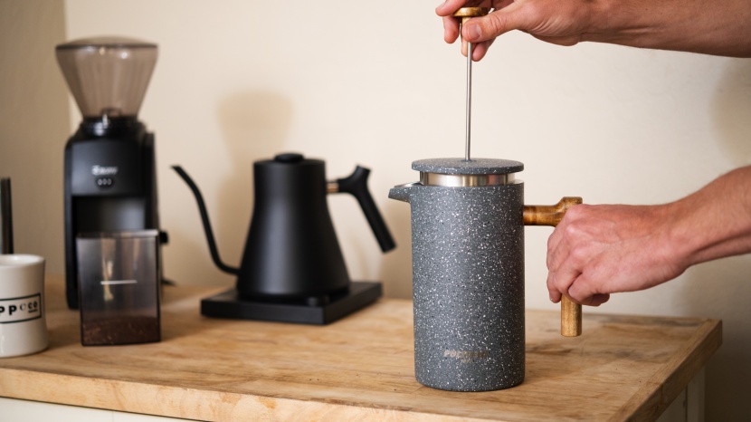 the poliviar produces a nearly sediment-free brew. this is in part...