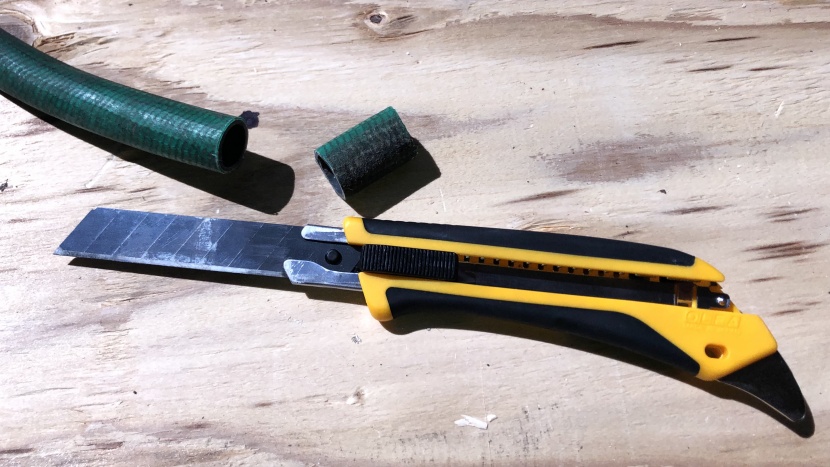 we cut every material we could get out hands on (such as garden...