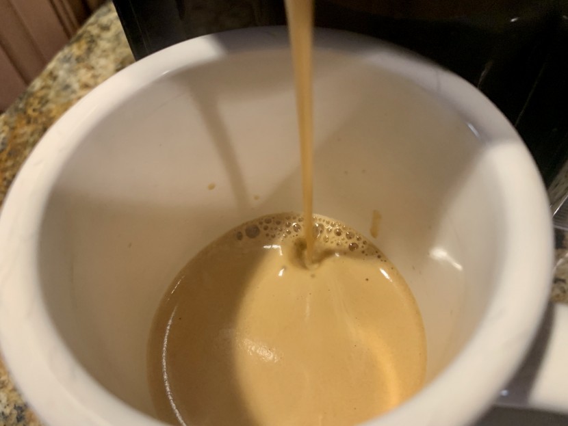 the crema coming from the nespresso vertuo is cafe quality.