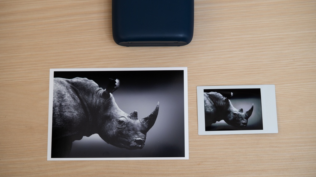 photo printer - 1200 dpi vs. 300 dpi. the difference is noticeable, but not severe.