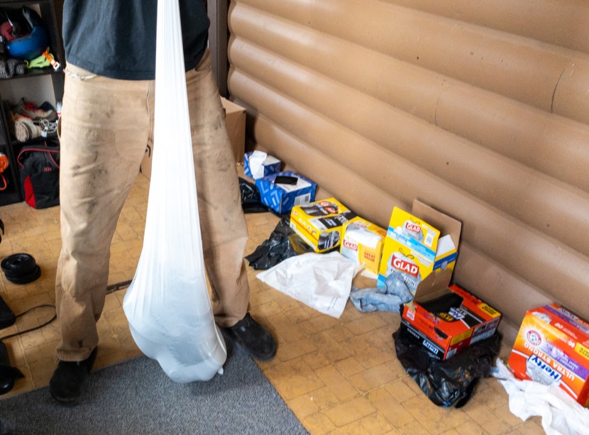 testing to failure of each bag involved heavy weight plates loaded...