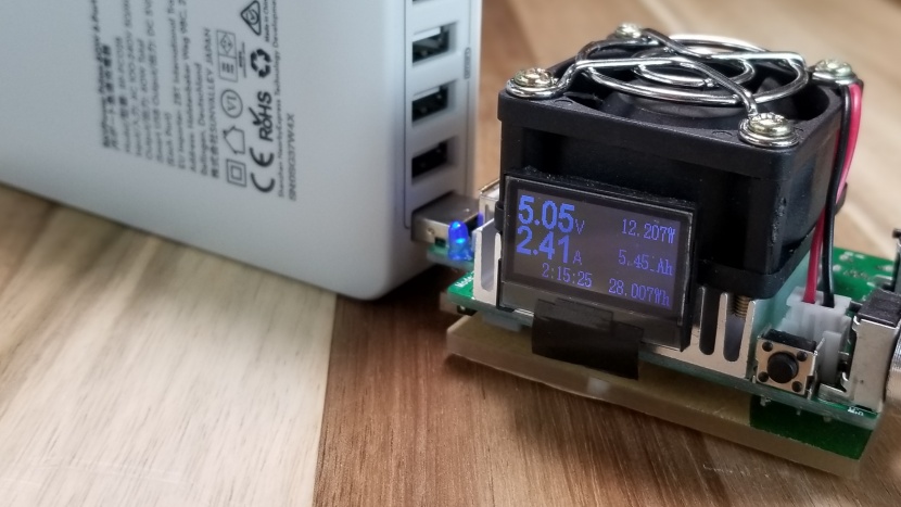 charging station - checking that a charger can actually output 2.4 amps.