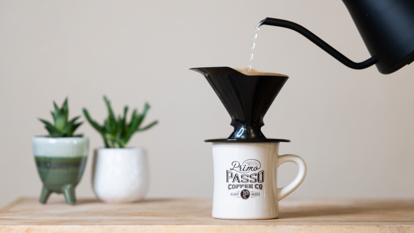 pour over coffee maker - the melitta pours a solid cup of coffee to go along with its super...