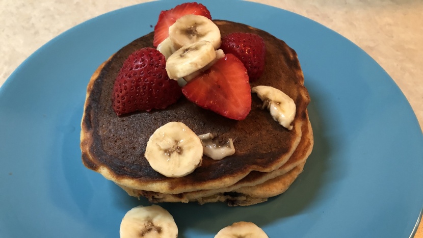 nonstick pan - the finished product: fluffy golden-brown buttermilk pancakes.