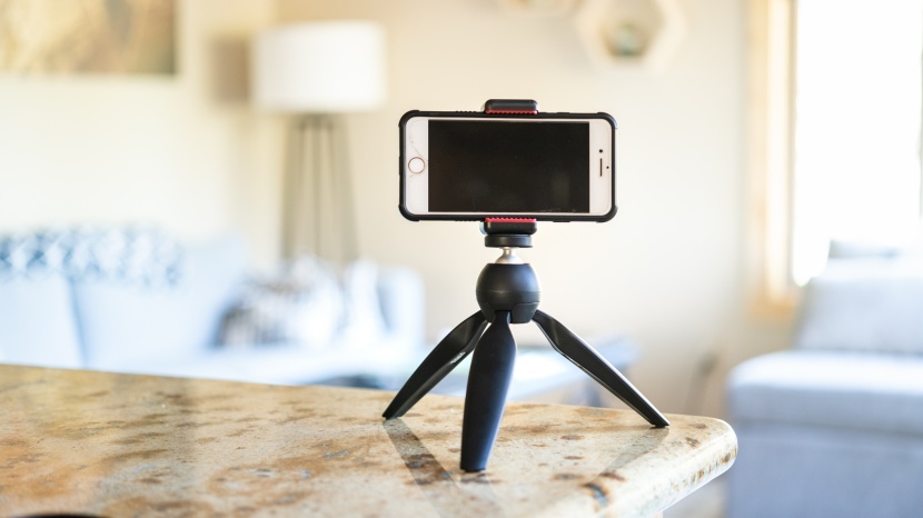 tripod for iphone - the pixi is a compact and stable option, provided you have a table...
