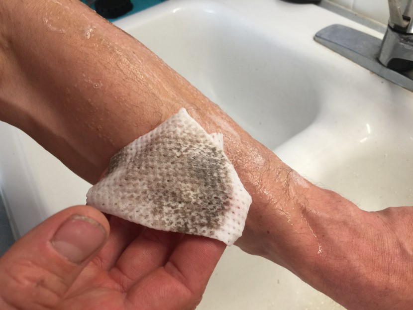 cleansing wipes - durability is high with the olay wipes, even if scrubbing is required.