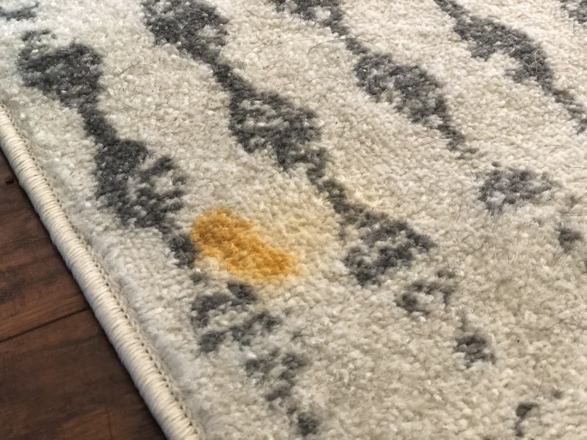 area rug - after dropping a huge spoonful of red sauce on the nuloom moroccan...