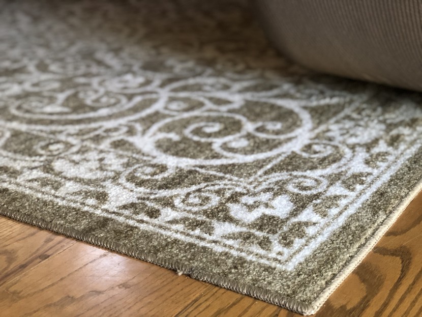 area rug - this impressive rug has a classic look that readily resists stains...