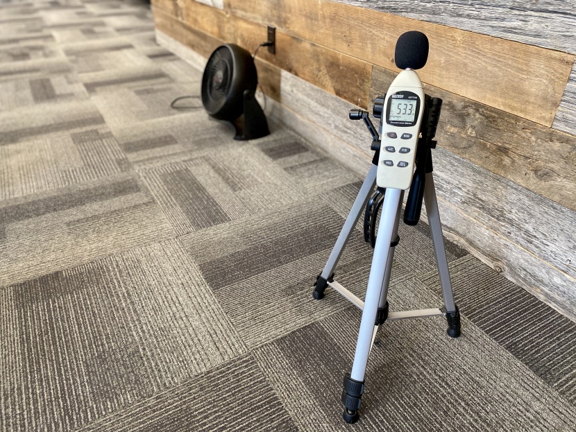 table fan - decibels (dba) at three feet away is one way we measured perceived...