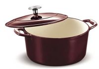 tramontina enameled cast iron covered round dutch oven, 5.5-quart